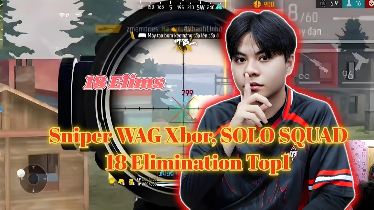 Sniper WAG Xbor, SOLO SQUAD 18 Elimination Top1#wag#ffwssea2026#freefire