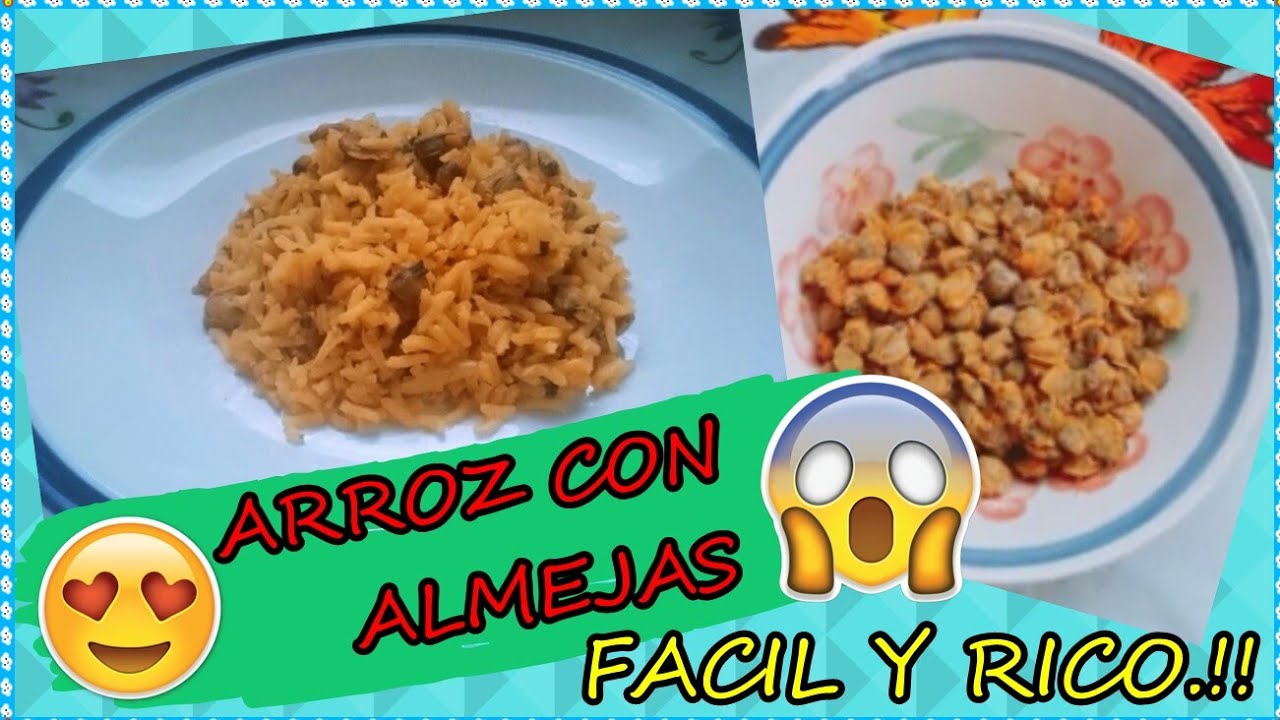 como hacer ARROZ CON  ALMEJAS sin cascara (paso a paso) muy fácil y delicioso.!!!