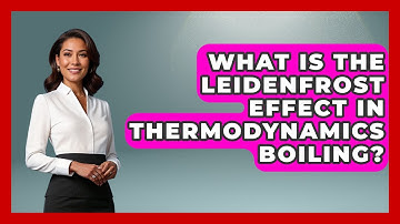 What Is The Leidenfrost Effect In Thermodynamics Boiling? - Thermodynamics For Everyone