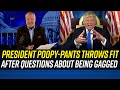 Donald trump loses his cool when asked about his poop filled pants