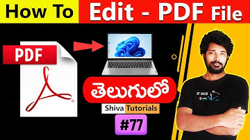 How to Edit PDF File in Laptop in Telugu | how to edit pdf file in Telugu | pdf editor Telugu | PDF