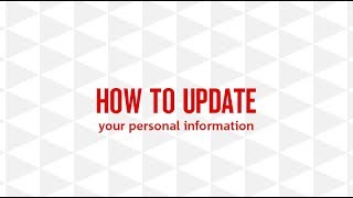 How to update your personal information