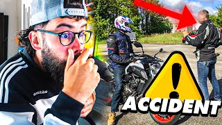 LE PIRE MONITEUR DE MOTO ECOLE ! (accident)