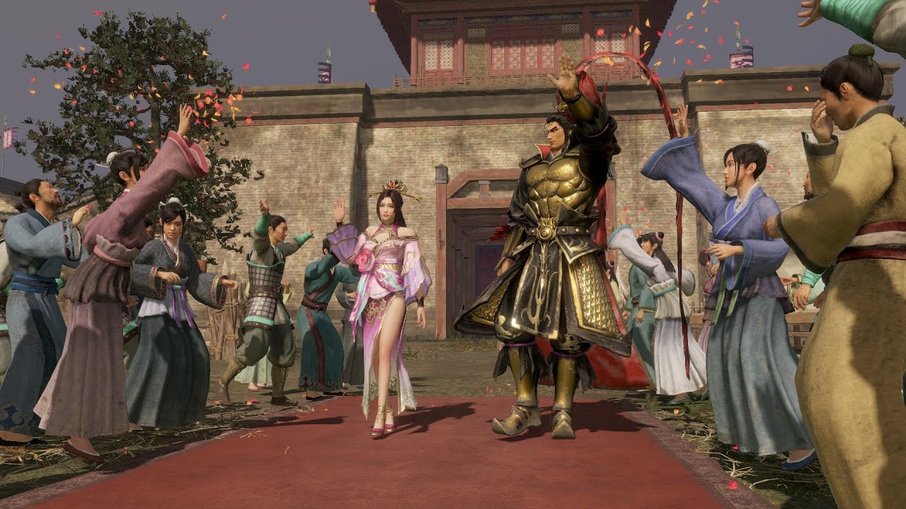 DW9 Empires Marriage Event Lu Bu saves Diao Chan from a tiger then