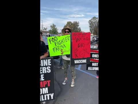 V For V*ccine Protest at Foo Fighters Concert