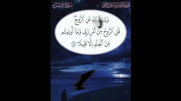 سورة الإسراء الآية ( 85 )