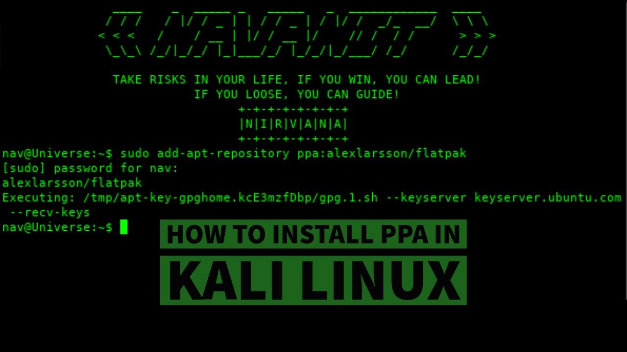 Kali Linux add PPA repository add-apt-repository - blackMORE Ops