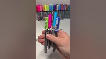 how to do calligraphy with brush pens 🤍✨ SUPER EASY BEGINNER LETTERING TUTORIAL 😊 #shorts