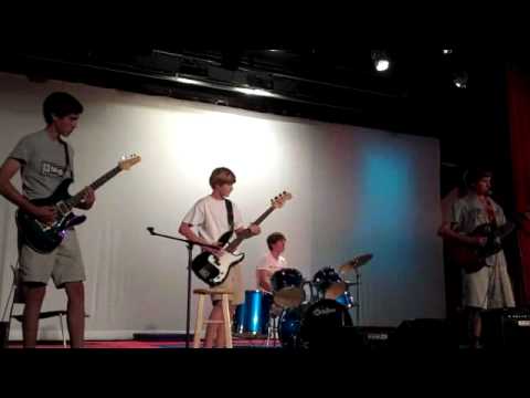 Josie, Johnnie B, John, and Ben play Come Together by the Beatles at Porter talent show