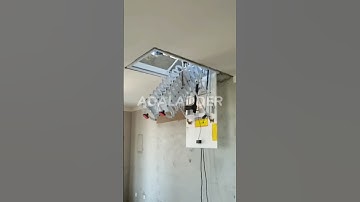 Electric automatic remote control attic loft ladder installed