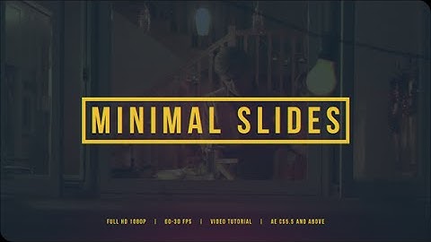 Minimal Slides (After Effects Template)
