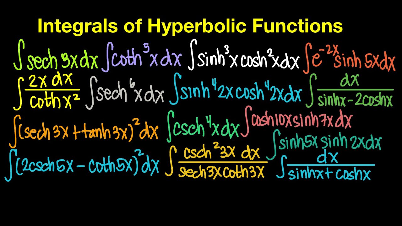 Integrals of Hyperbolic Functions (Live Stream) - YouTube