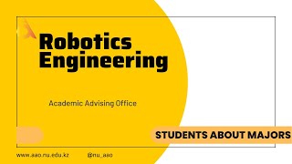 Robotics Undergraduate Major at Nazarbayev University