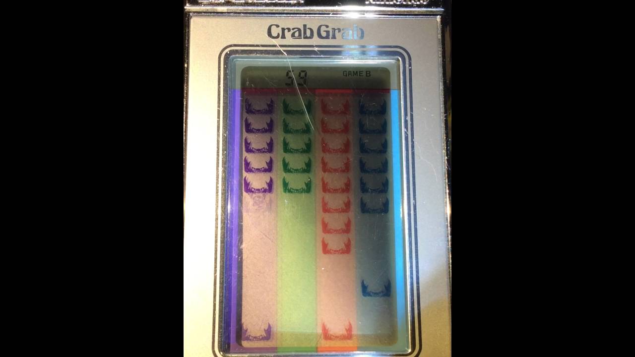 Crab Grab - Game B 1195pts (Nintendo Game & Watch UD-202, 1984) - YouTube