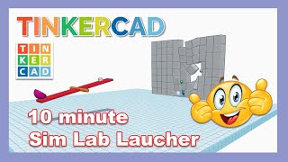Easy Catapult Launcher Tinkercad Sim Lab Connectors 2024! #stem #fun