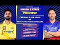 Csk vs rcb  ipl 2024  match preview and stats  fantasy 11  crictracker