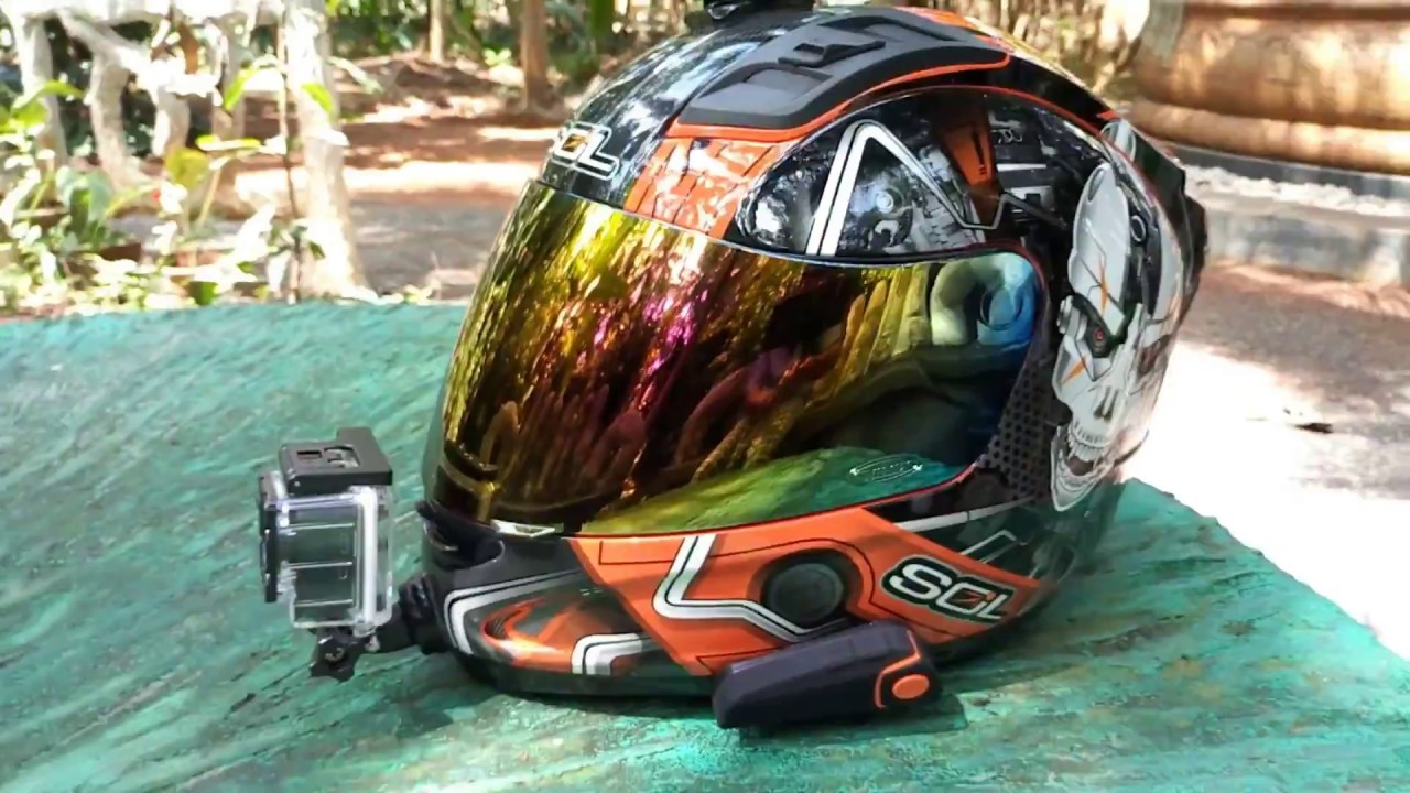 How To Chin Mount Action Camera Sol Helmet Youtube