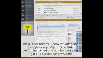 Videos for the registration in Facebook through the service SMSPVA.com