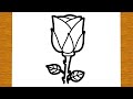 HOW TO DRAW A ROSE | Easy drawings