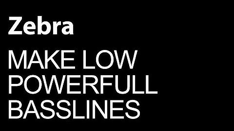 U-he Zebra - Make Low Powerful Basslines - How To Tutorial