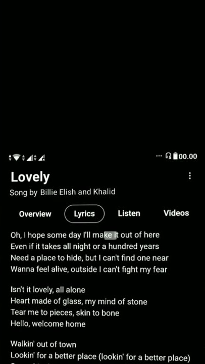 Billie eilish - Lovely  | Short Youtube