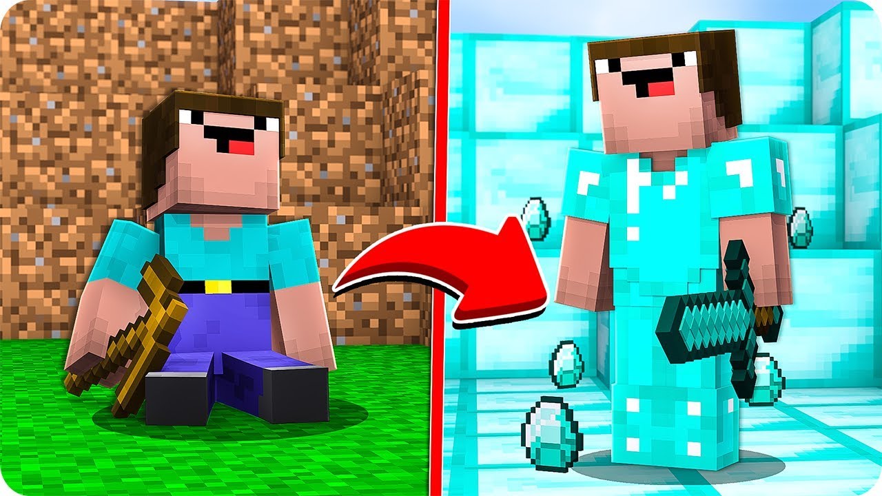 EL NOOB EVOLUCIONA A PRO EN MINECRAFT 😱 - YouTube