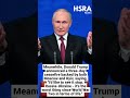 Putin Says Ukraine War “Coming To An End” | Trump Announces Ceasefire #shorts #breakingnews