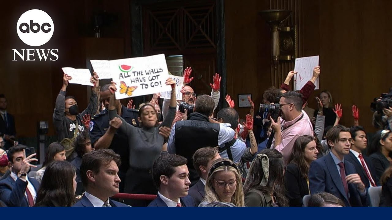 Protesters interrupt Senate hearing on aid for Ukraine, Israel, Taiwan and the border