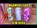 COMO FAZER UNHAS MARMORIZADAS SEM ÁGUA | Unhas da Lalá