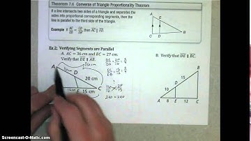 Lesson 7.4 Parallel Lines and Proportional Parts Video Notes