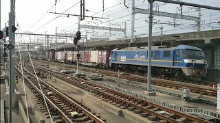 63レ EF210-319+コキ24両 姫路駅通過