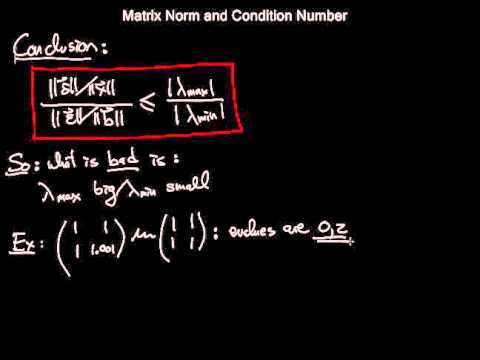 matrix norm and condition number - YouTube