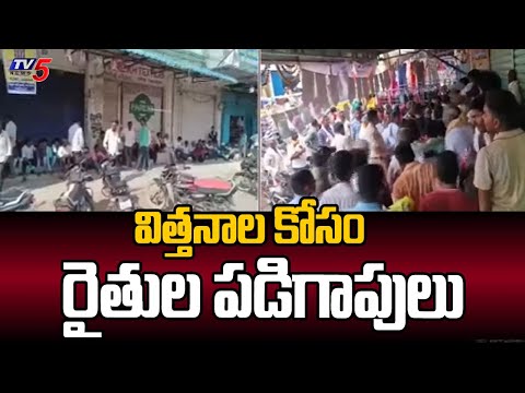 రైతుల గోస | Farmers Suffering for Cotton Seeds | Adilabad |TV5 News - TV5NEWS