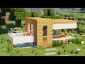 Minecraft Küçük Basit Modern Ev Yapımı / Minecraft Make Simple Small Modern House