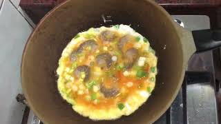 張媽媽簡單家常料理-蝦仁煎蔥蛋