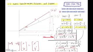 Linear Algebra Lecture 2.5:  Matrix Transformations, Rotations and Dilations