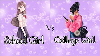 school 🌷girl vs college girl 🥰@glamourgirlRita🌸 #subscribe #dress 👗#nail 💅#heel 👠#purse 👛..