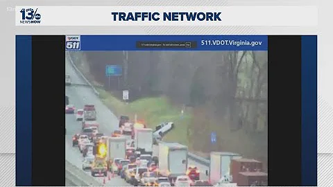 Crash causes eastbound lane closure on I-64 in Newport News near Yorktown Road