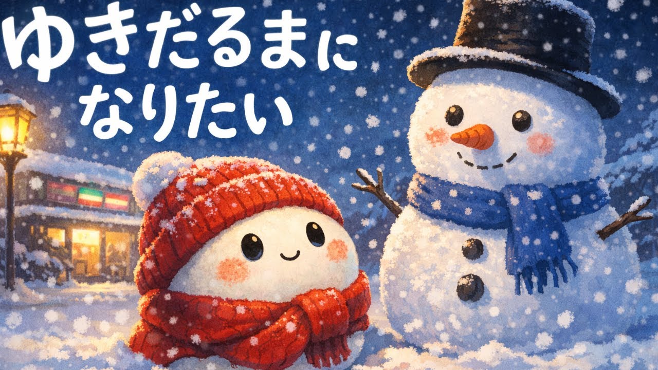 【小学1〜3年生向け朗読】ゆきだるまになりたい｜冬のやさしい物語（5分読み聞かせ）