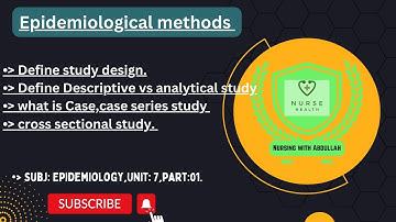 Epidemiological methods in urdu| Post-Rn 2nd semester| Unit#7,Part#1| epidemiology |