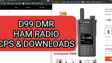 D99 - (TXQ) DMR DUAL BAND V/UHF HAM RADIO - FULL PROGRAMMING & DOWNLOAD
