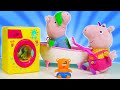 Свинка Пеппа, Джордж и испачканный шарф - Видео для детей про игрушки Свинка Пеппа на русском языке