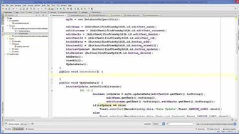35 Android SQLite Database Tutorial 6 # Delete values in SQLite Database table using Android