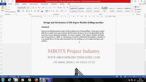 Design and fabrication of 360 degree flexible drilling MECHANICAL PROJECT- MBOTS PROJECT INDUSTRY