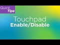 Touchpad: Enable / Disable | Lenovo Support Quick Tips