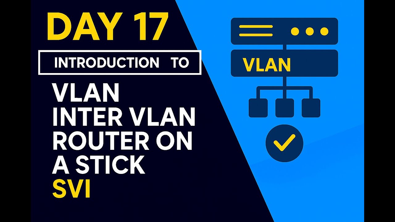 VLAN, Inter Vlan Router on a stick, SVI - YouTube