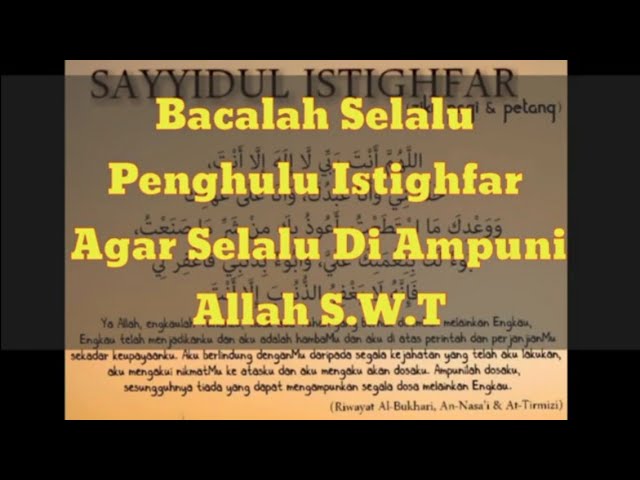 Dan penghulu makna istighfar MASADDE: @