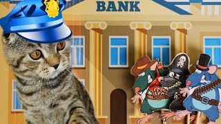 Cat the policeman hunts rat robbers