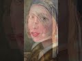 Recreated “a girl with pearl earring #hobbypainting #acrylicpainting #아크릴화그리기