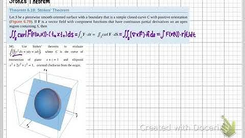 MTH261-Sec. 6.7 Stoke’s Theorem (Part 2)
